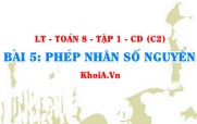 Phép nhân hai số nguyên khác dấu, cùng dấu, tính chất phép nhân số nguyên? Toán 6 bài 5 c2cd1